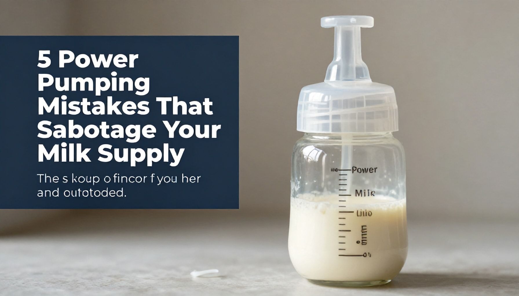 5 Power Pumping Mistakes That Sabotage Your Milk Supply*