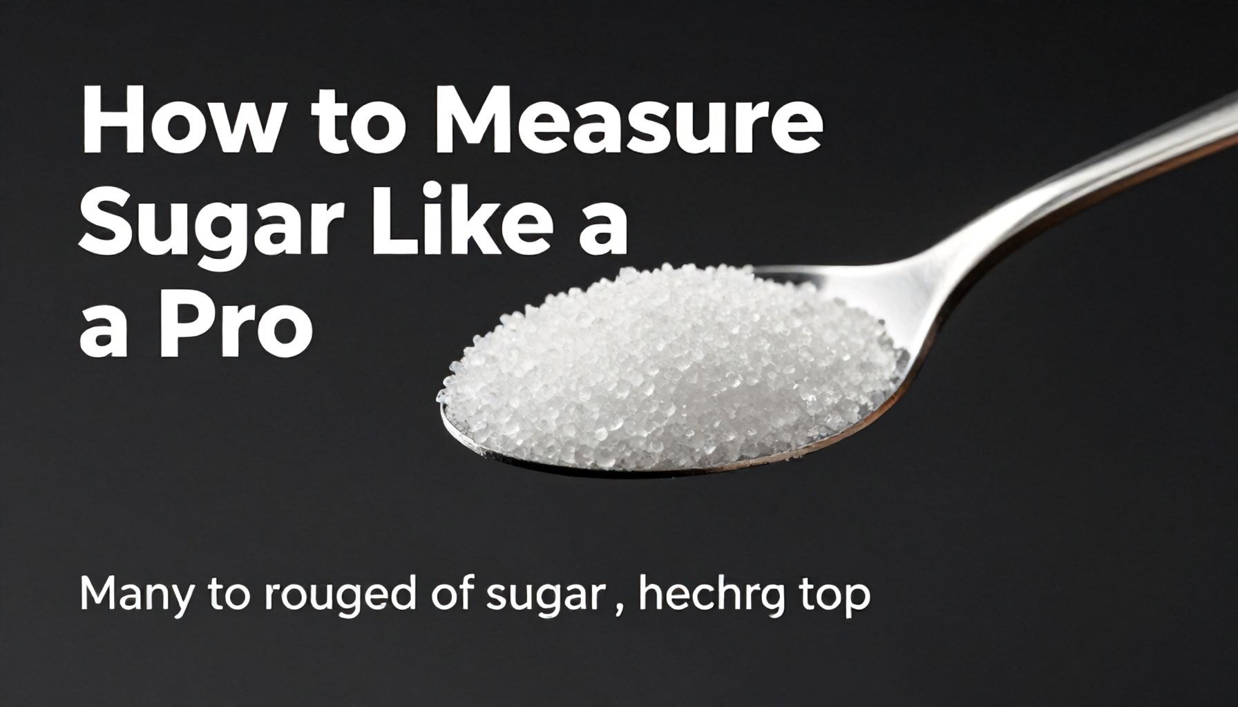 How to Measure Sugar Like a Pro*