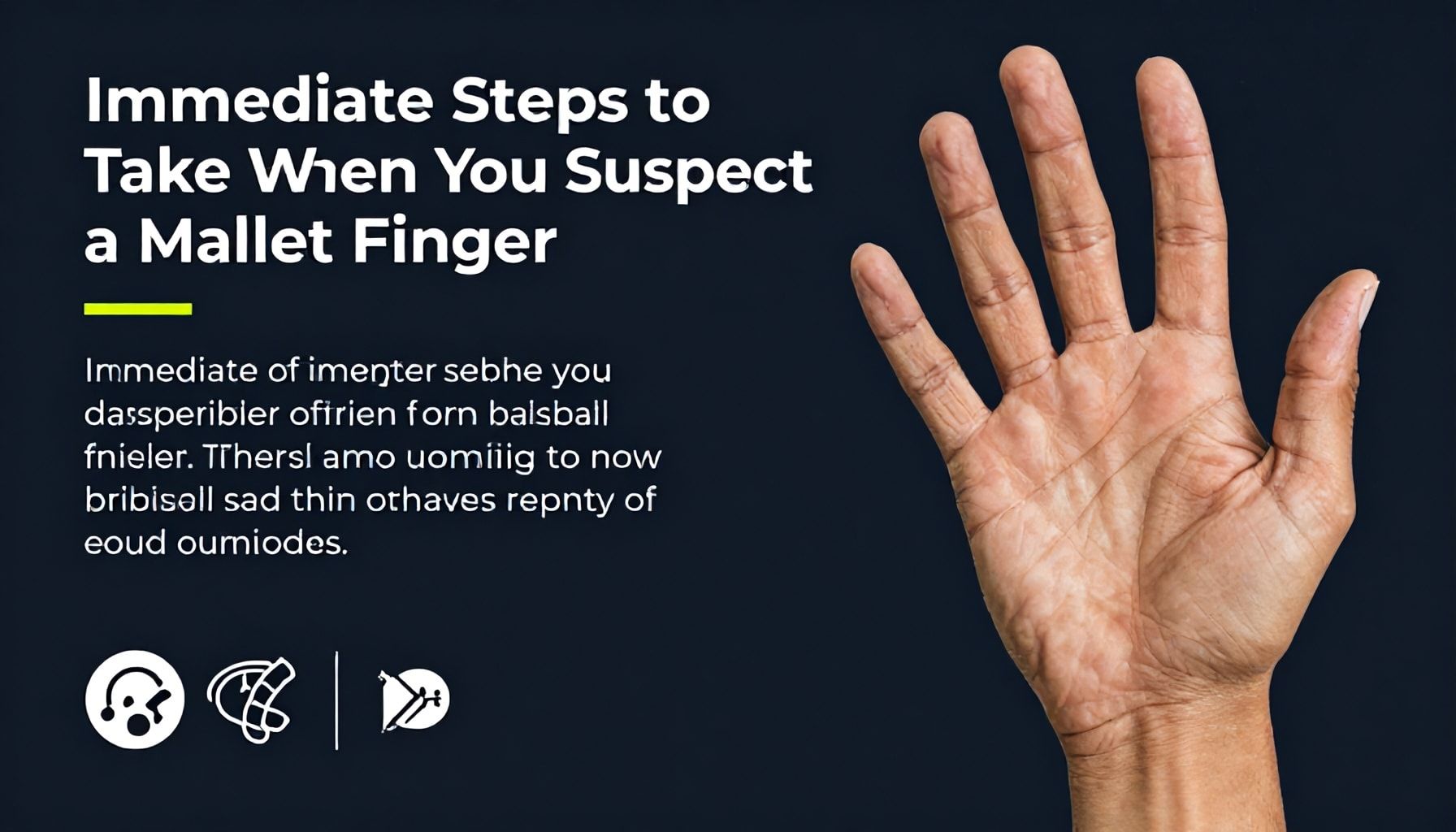 Immediate Steps to Take When You Suspect a Mallet Finger*