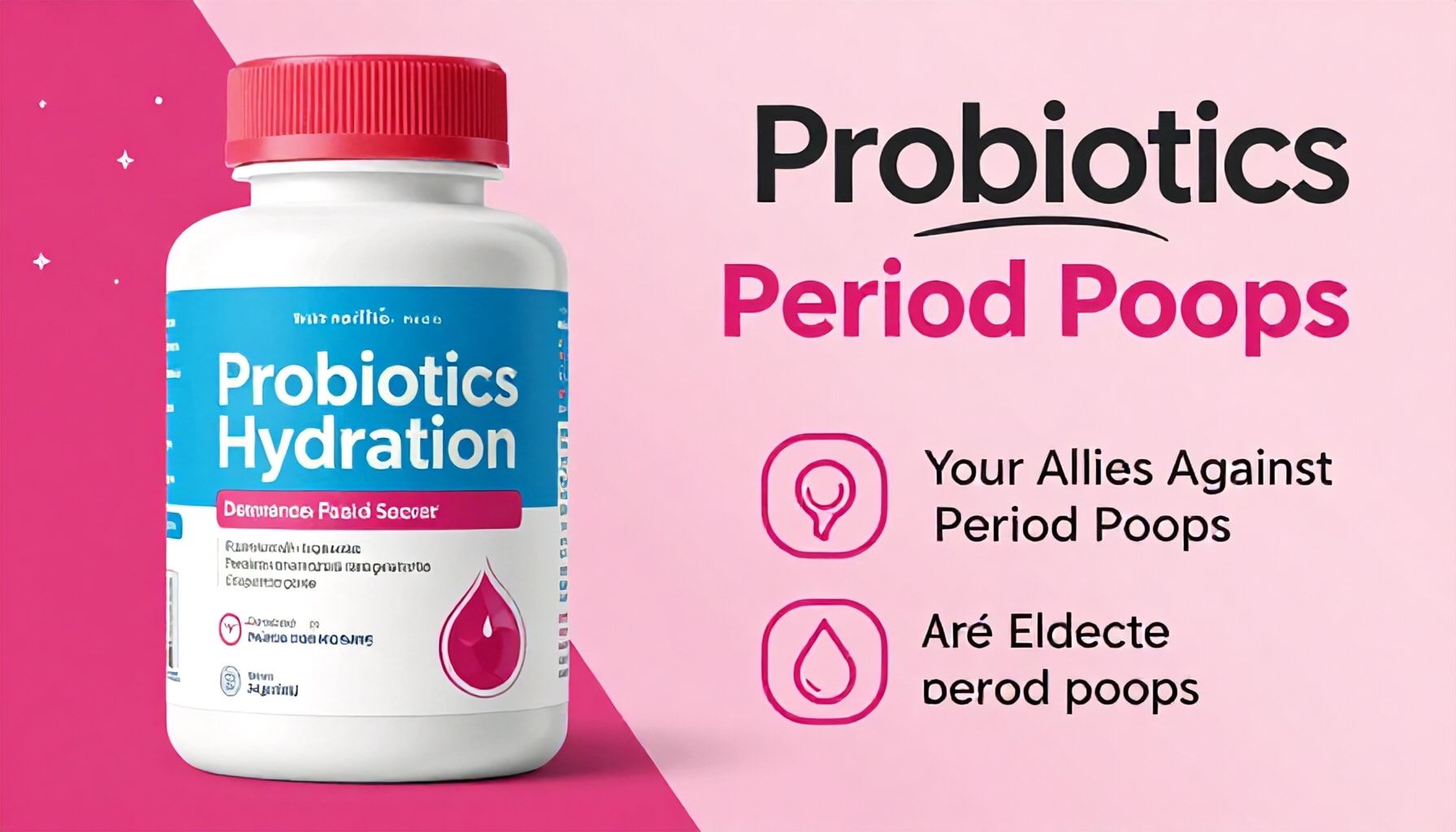 Probiotics and Hydration: Your Allies Against Period Poops*