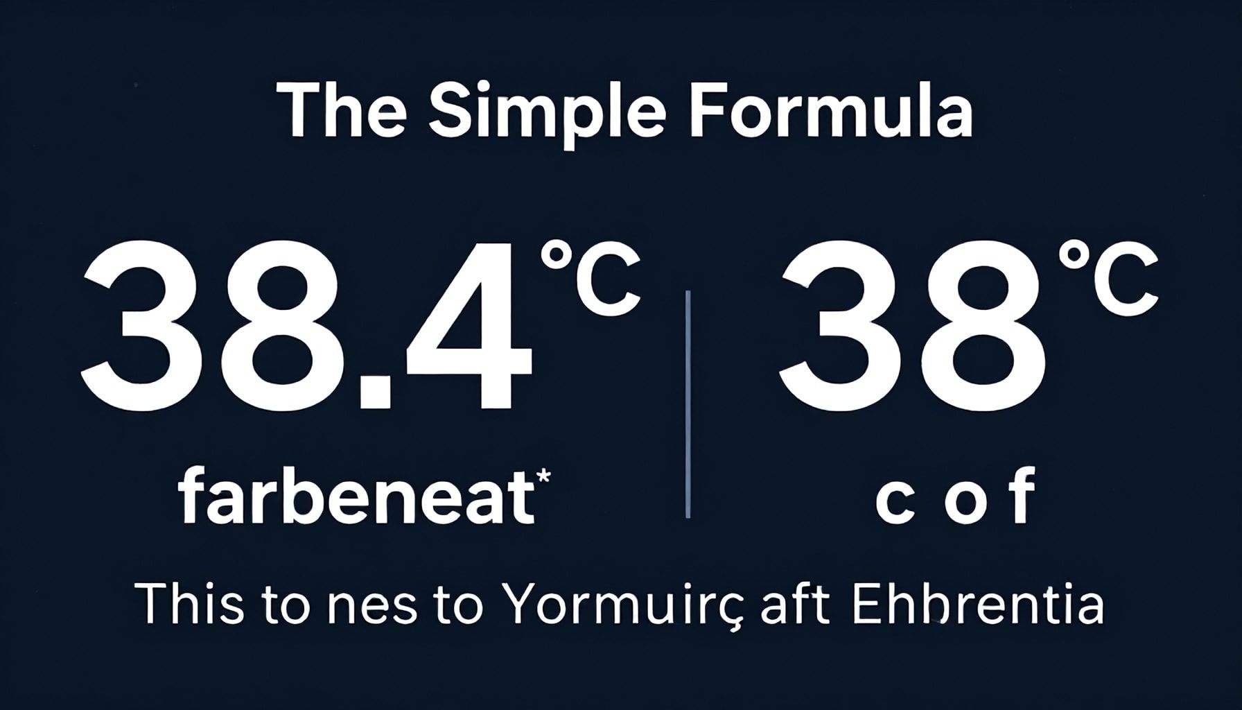 The Simple Formula to Convert 38.4°C to Fahrenheit*