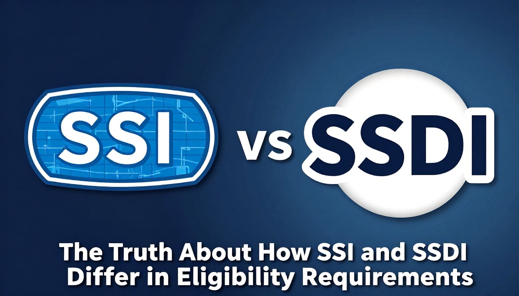 The Truth About How SSI and SSDI Differ in Eligibility Requirements*