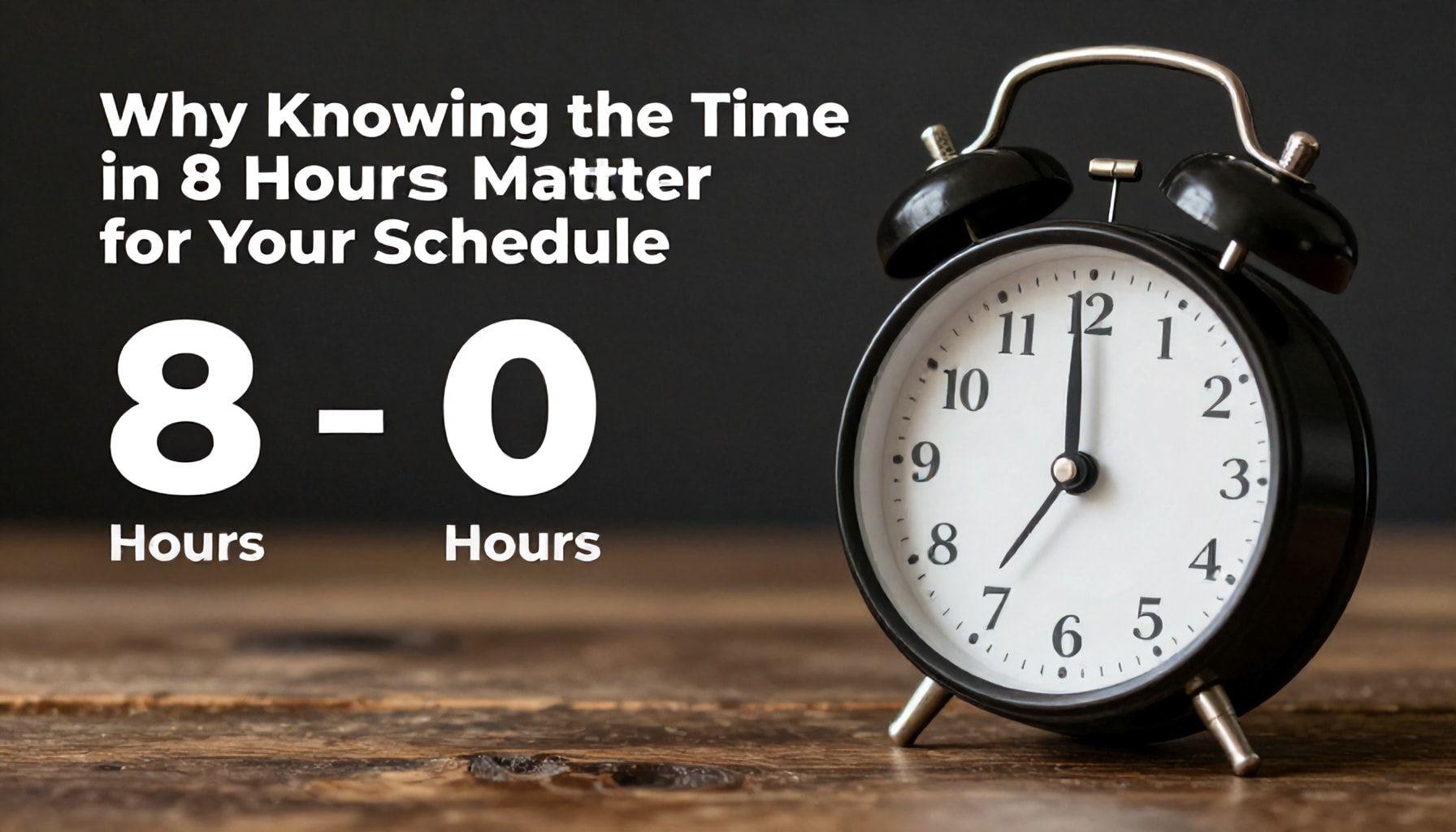 Why Knowing the Time in 8 Hours Matters for Your Schedule*