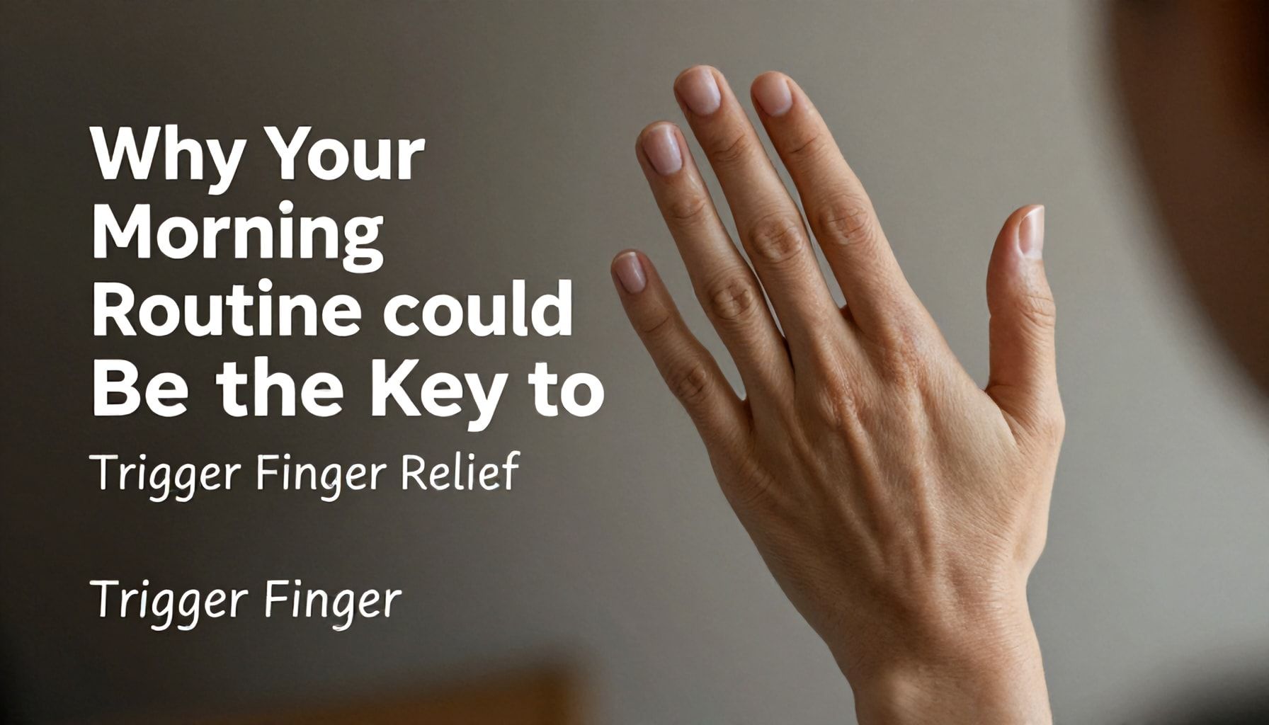 Why Your Morning Routine Could Be the Key to Trigger Finger Relief